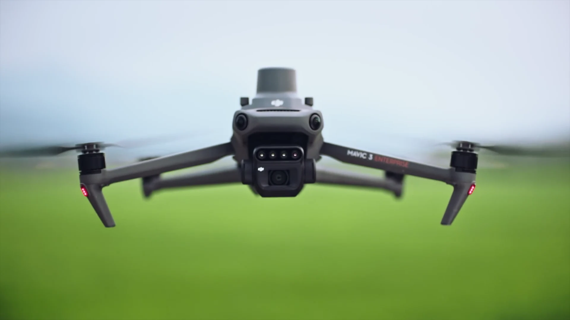 Mavic 3M collecting imagery above a field.